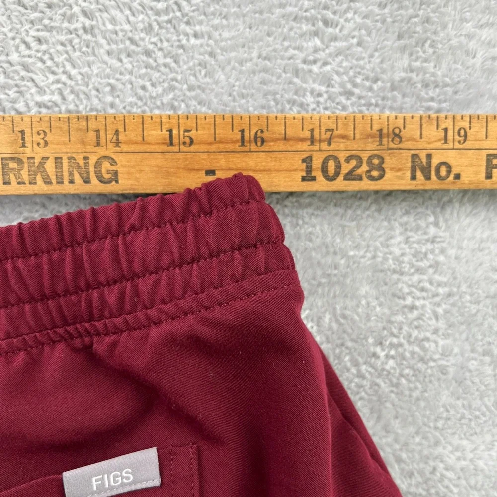 FIGS Maternity Scrub Set L/XL Burgundy Women Medical Jogger Uniform Set - Picture 15 of 16